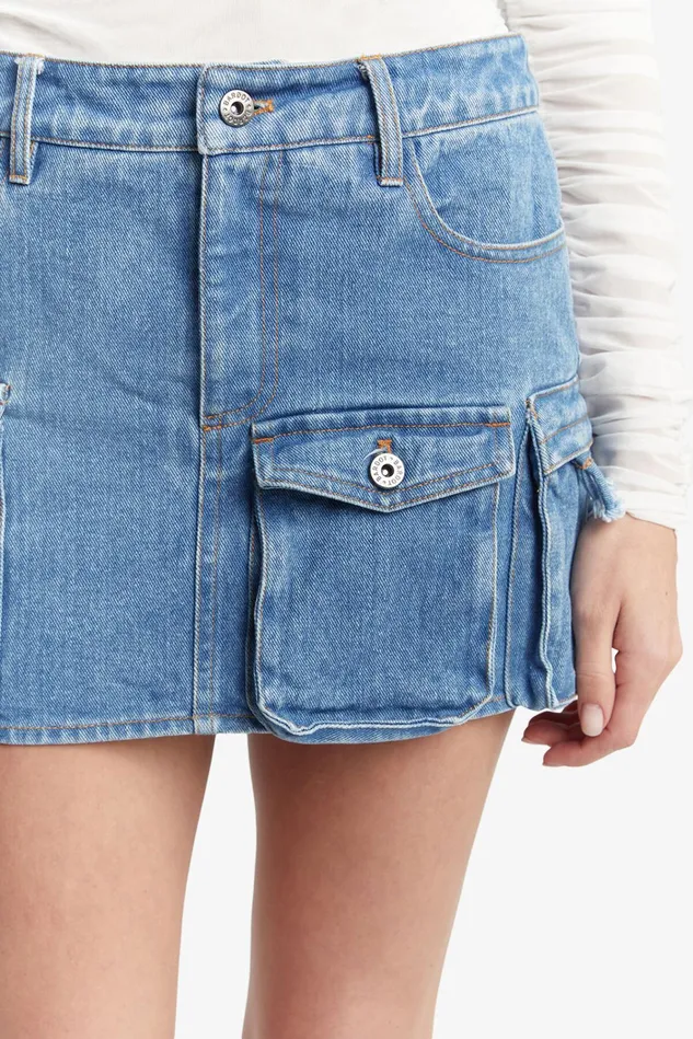 Women Skirts Bardot Zerah Cargo Skirt In Vintage Blue Vintage Blue Women Skirts Bardot Zerah Cargo Skirt In Vintage Blue Vintage Blue
