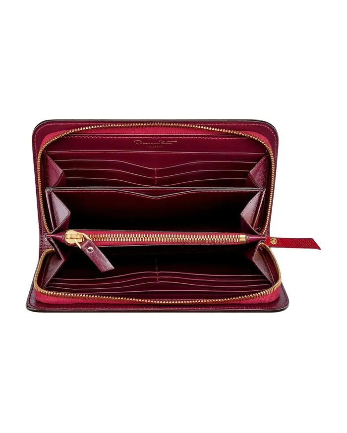 Women Small Leather Goods Oscar De La Renta Red Travel Wallet Red Women Small Leather Goods Oscar De La Renta Red Travel Wallet Red