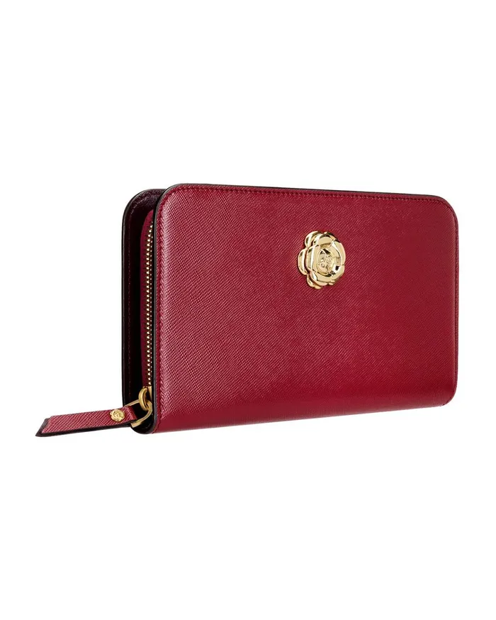 Women Small Leather Goods Oscar De La Renta Red Travel Wallet Red Women Small Leather Goods Oscar De La Renta Red Travel Wallet Red