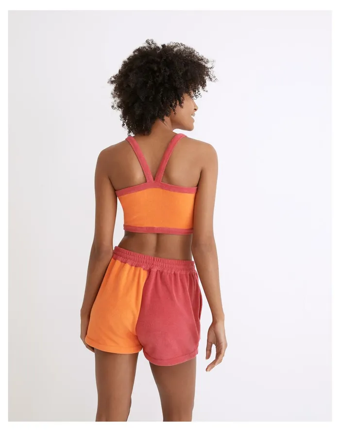 Women Solid and Striped Colorblock Scottie Tank Top Tangerine and Strawberry Madewell Swim Women Solid and Striped Colorblock Scottie Tank Top Tangerine and Strawberry Madewell Swim