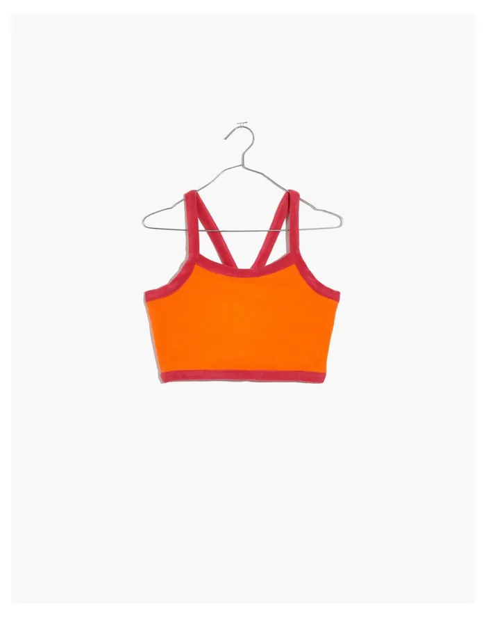 Women Solid and Striped Colorblock Scottie Tank Top Tangerine and Strawberry Madewell Swim Women Solid and Striped Colorblock Scottie Tank Top Tangerine and Strawberry Madewell Swim