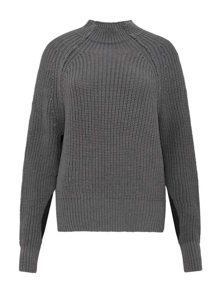 Women St Agni 8211 Split Sleeve Jumper In Grey Smoke The UNDONE Tops