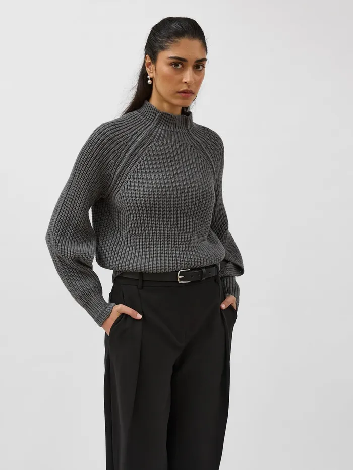 Women St Agni 8211 Split Sleeve Jumper In Grey Smoke The UNDONE Tops