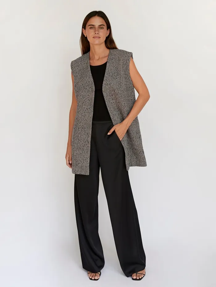 Women St Agni 8211 Twill Vest In Grey Ink Twill The UNDONE Jackets