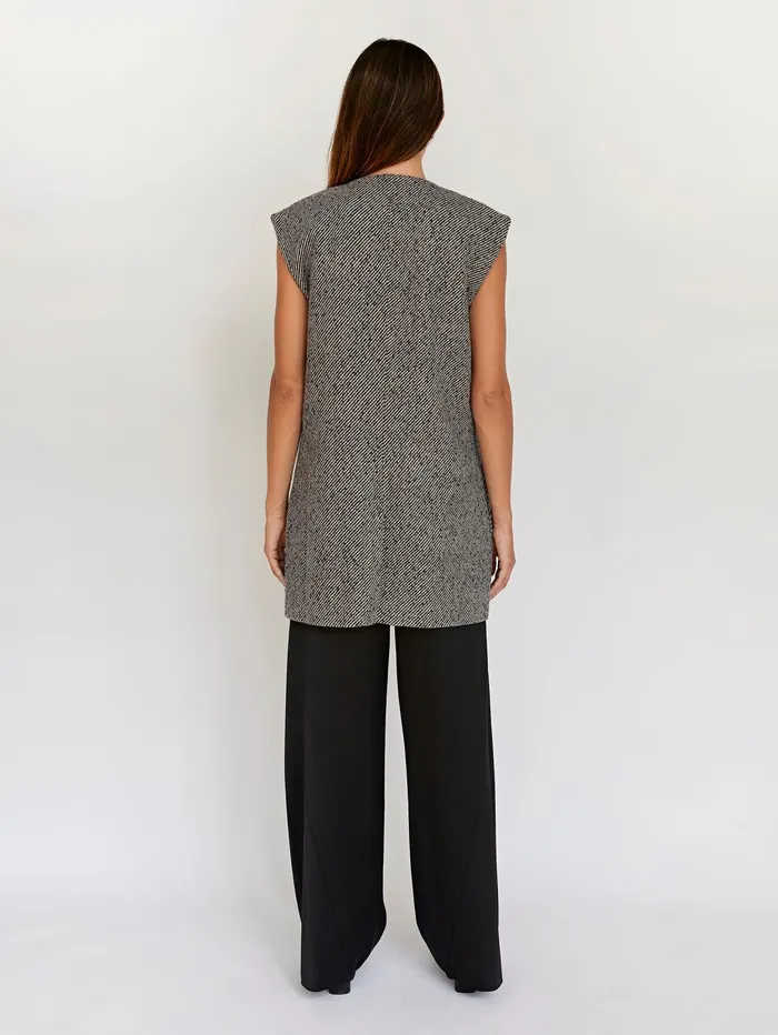 Women St Agni 8211 Twill Vest In Grey Ink Twill The UNDONE Jackets