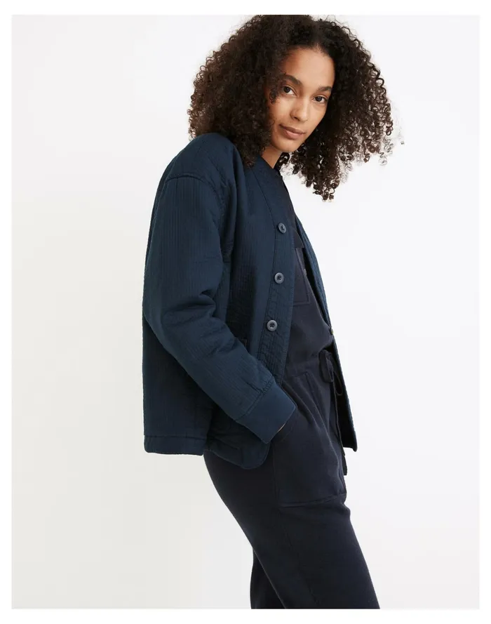 Women Stitched Texture Denim Jacket Dark Baltic Madewell Jackets Women Stitched Texture Denim Jacket Dark Baltic Madewell Jackets