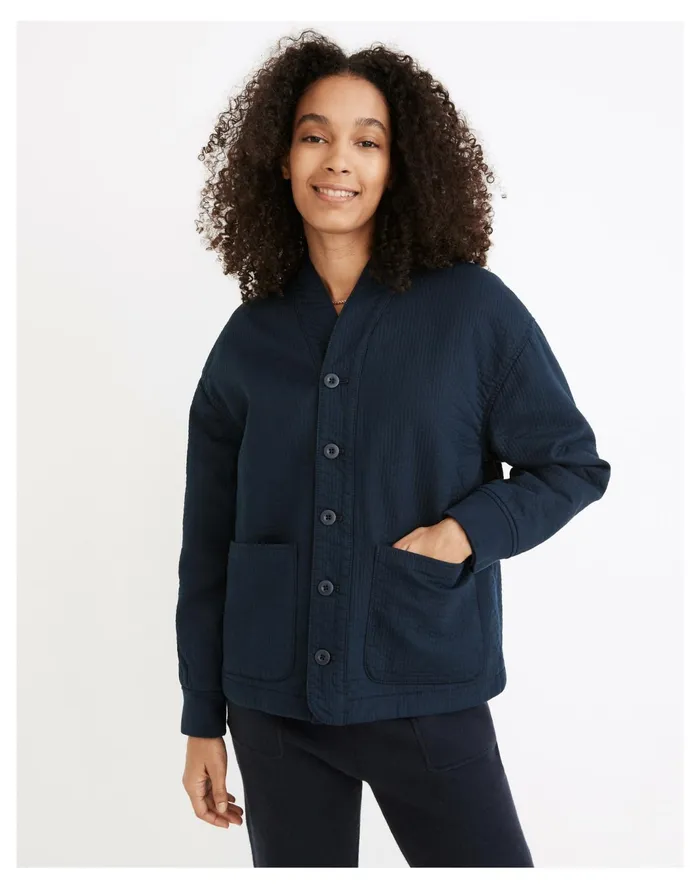 Women Stitched Texture Denim Jacket Dark Baltic Madewell Jackets Women Stitched Texture Denim Jacket Dark Baltic Madewell Jackets