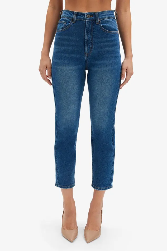 Women Straight Jeans Bardot Heidi Straight Leg Jeans In Dark Denim Dark Denim