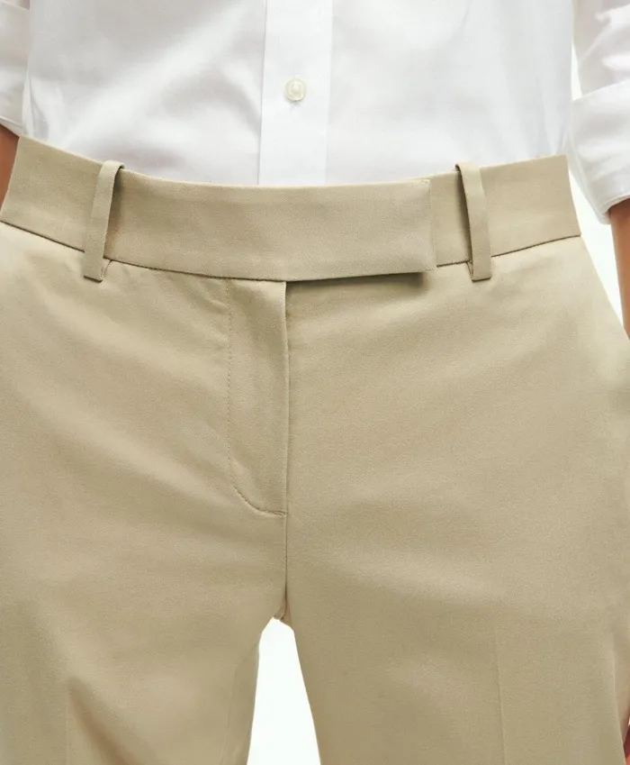 Women Stretch Cotton Advantage Chino Pants Khaki Brooks Brothers Pants and Skirts