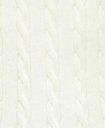 Women Supima Cotton Cable Crewneck Sweater White Brooks Brothers Sweaters