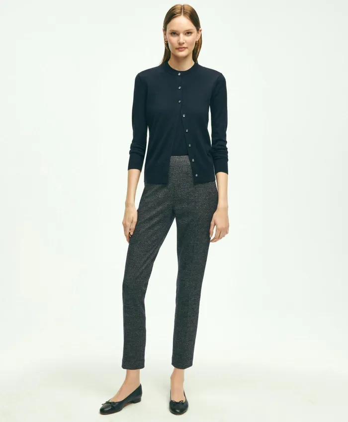 Women Supima Cotton Shell Navy Brooks Brothers Sweaters