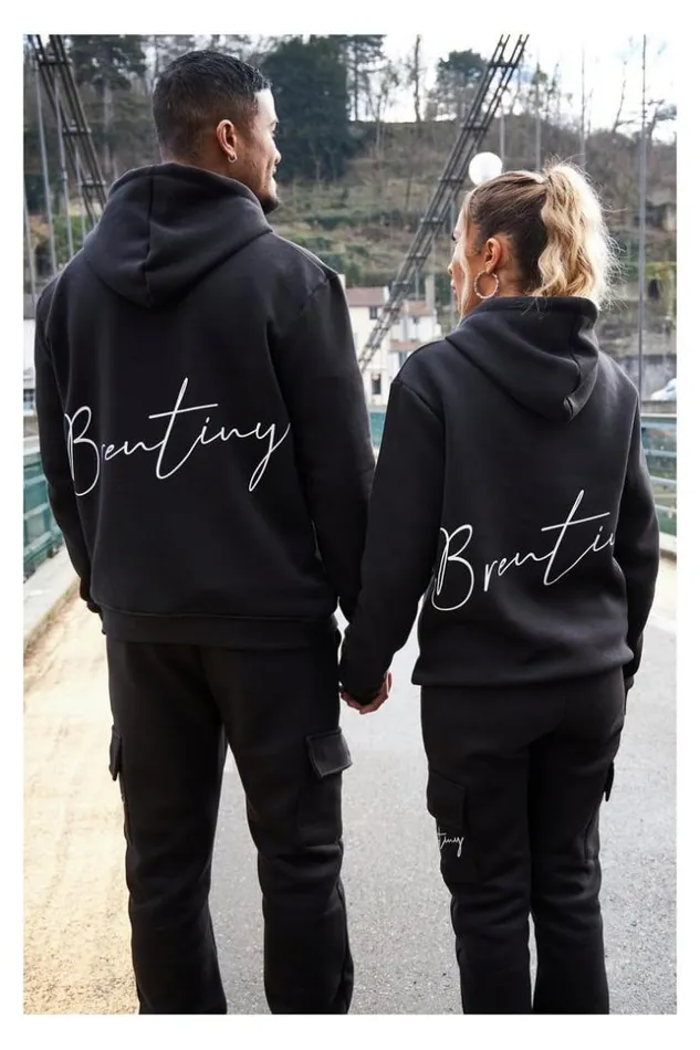 Women Sweat Capuche Noir Inscription Brentiny Black Brentiny Paris Sweaters and Sweatshirts Women Sweat Capuche Noir Inscription Brentiny Black Brentiny Paris Sweaters and Sweatshirts