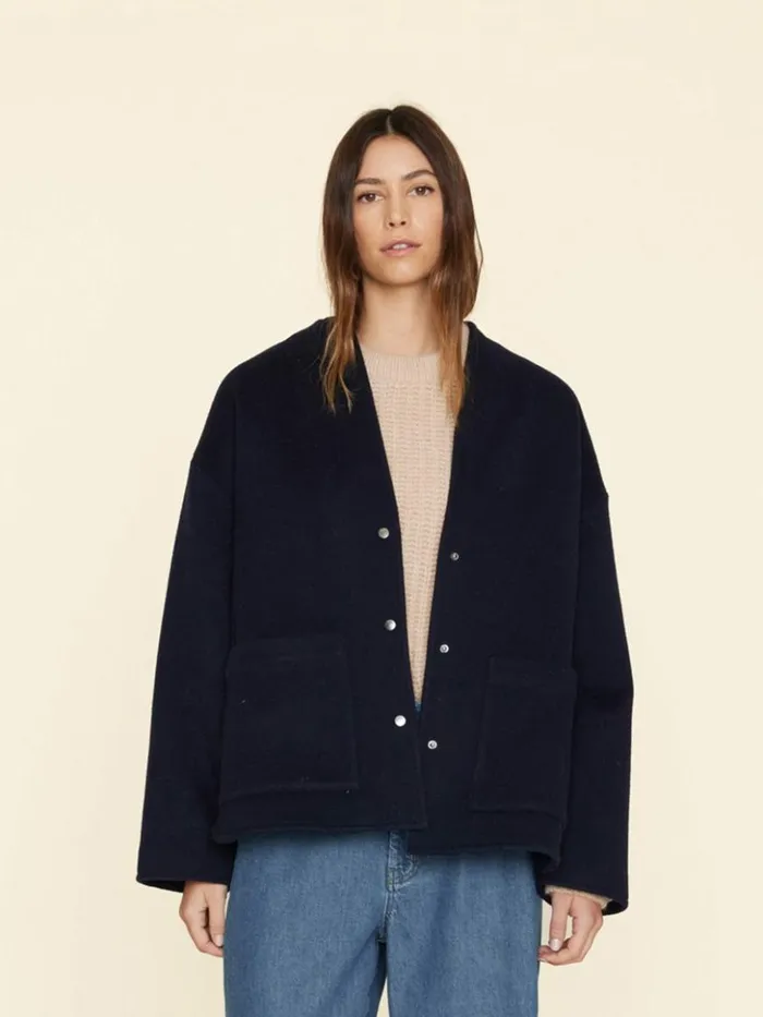 Women Sweaters and Jackets Xirena Dark Navy Reeva Jacket