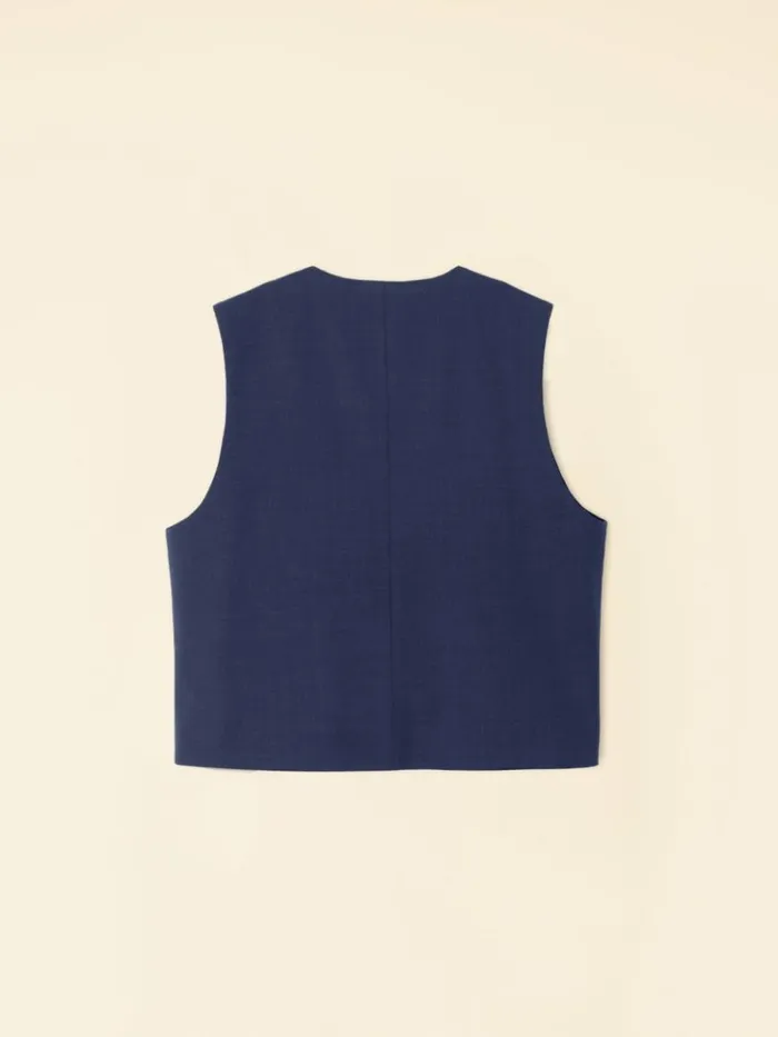 Women Sweaters and Jackets Xirena Navy Melange Vinny Vest