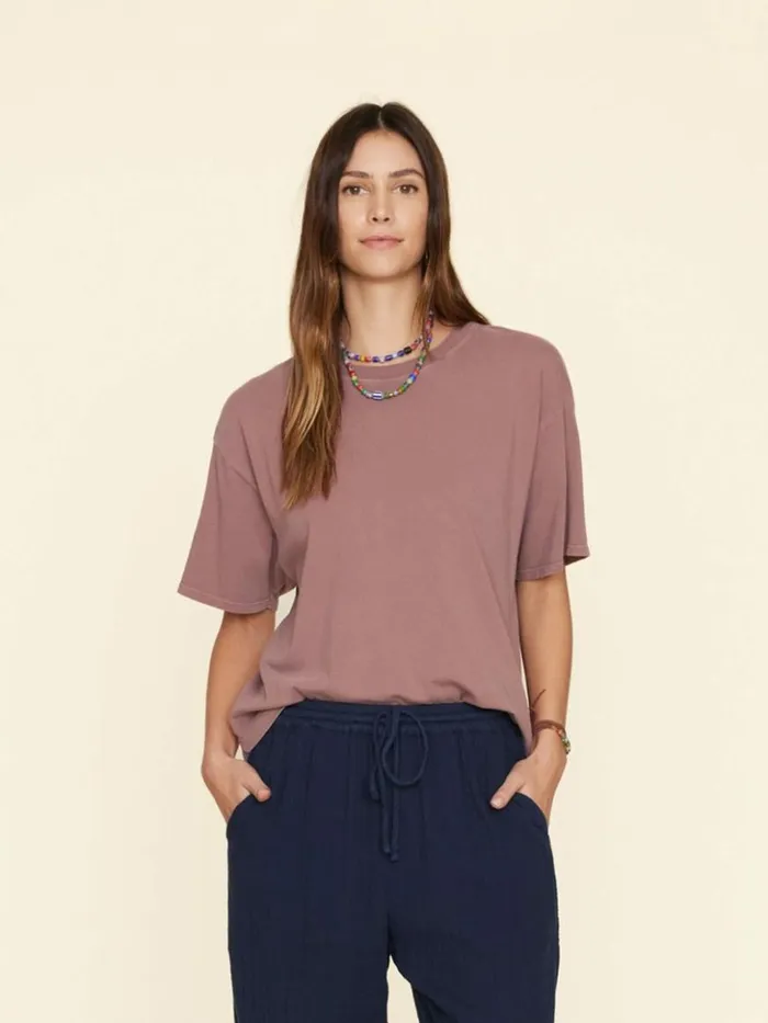 Women Sweats and Tees Xirena Dark Rose Palmer Tee