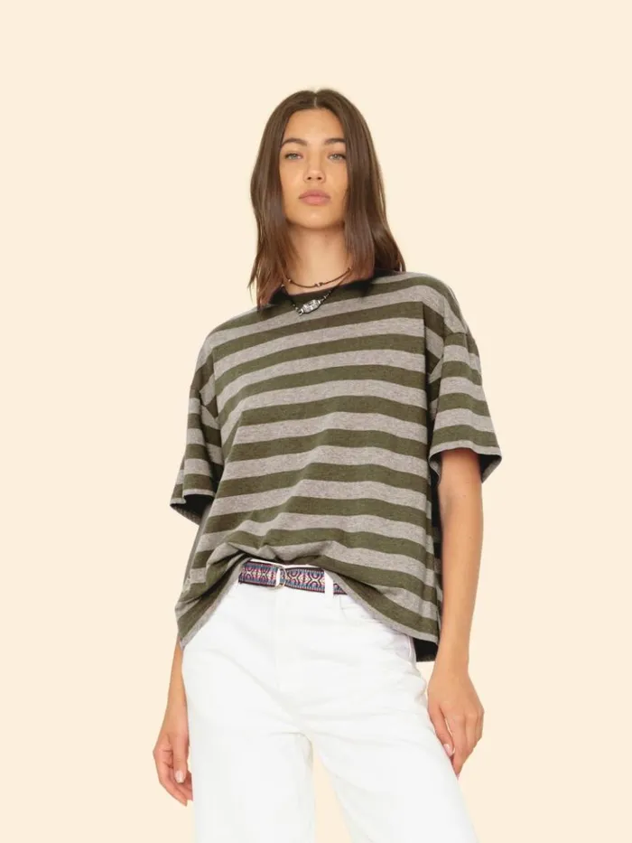 Women Sweats and Tees Xirena Olive Stone Palmer Tee