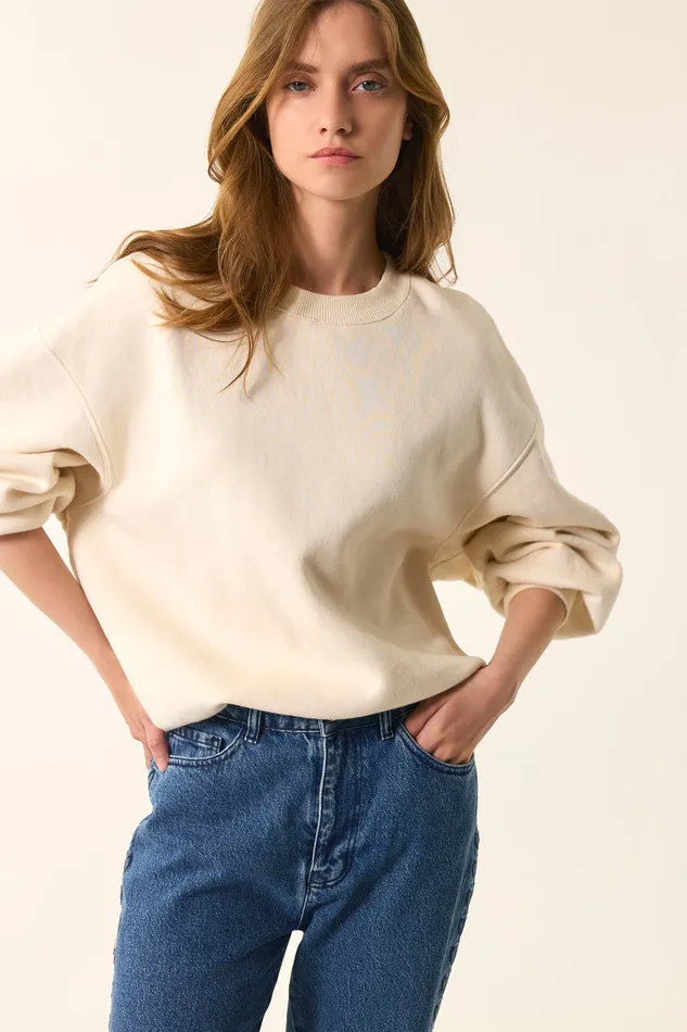 Women Sweatshirt Joeme Creme Sweat Coton Blanc Crme Des Petits Hauts TShirts and Sweatshirts Women Sweatshirt Joeme Creme Sweat Coton Blanc Crme Des Petits Hauts TShirts and Sweatshirts
