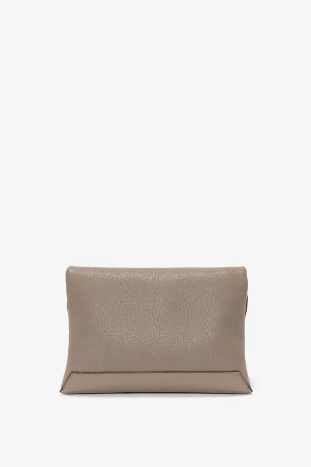 Women Tailoring Victoria Beckham Chain Pouch With Strap In Taupe Grained Calf
