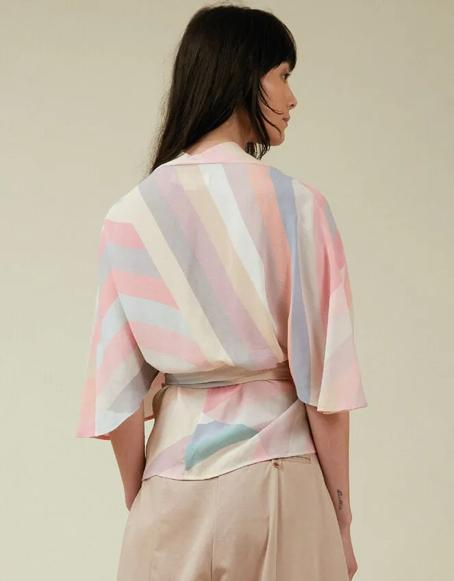 Women Tallulah And Hope Print Tie Blouse Multi Monsoon Tops and Blouses