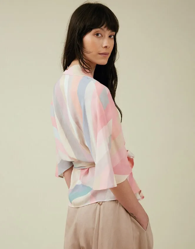 Women Tallulah And Hope Print Tie Blouse Multi Monsoon Tops and Blouses