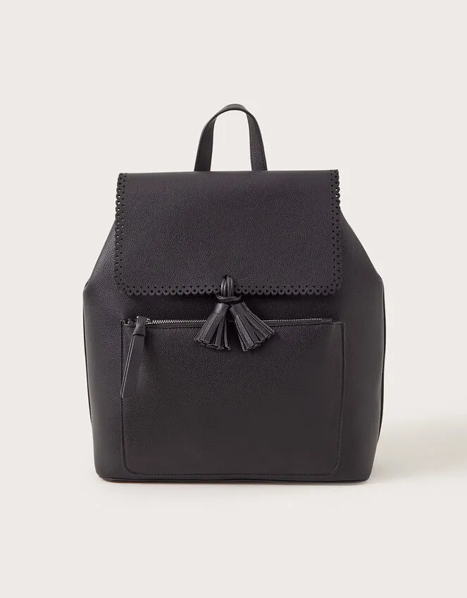 Women Tassel Backpack Black Monsoon Bags and Purses