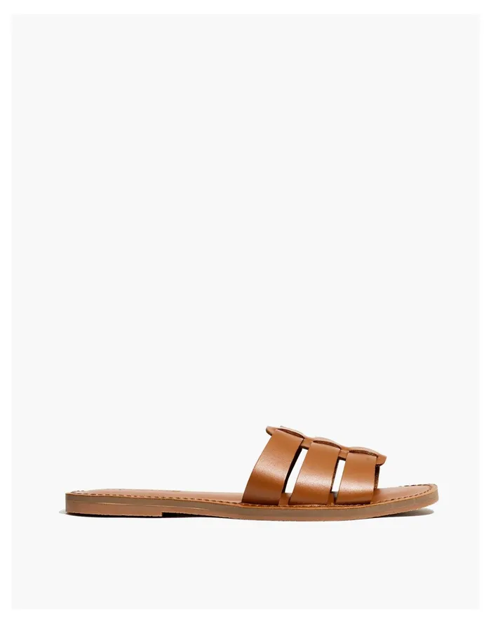 Women The Boardwalk Fisherman Slide Sandal In Leather English Saddle Madewell Sandals Women The Boardwalk Fisherman Slide Sandal In Leather English Saddle Madewell Sandals