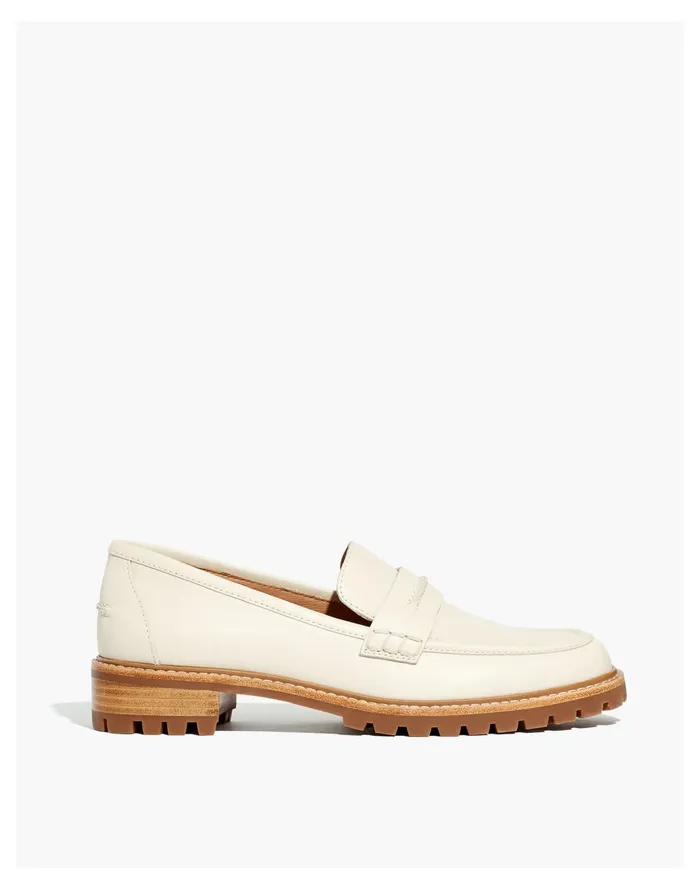 Women The Corinne Lugsole Loafer Pale Oyster Madewell Flats Women The Corinne Lugsole Loafer Pale Oyster Madewell Flats