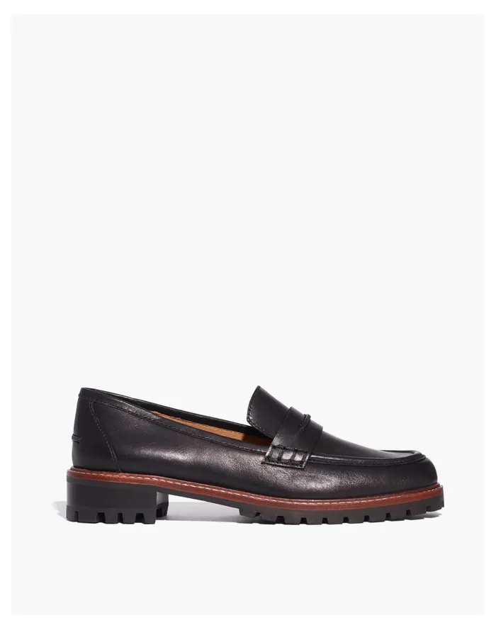 Women The Corinne Lugsole Loafer True Black Madewell Flats Women The Corinne Lugsole Loafer True Black Madewell Flats