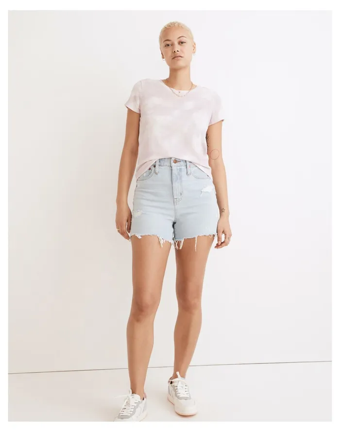 Women The Curvy Momjean Short In Flintwood Wash Flintwood Wash Madewell Shorts