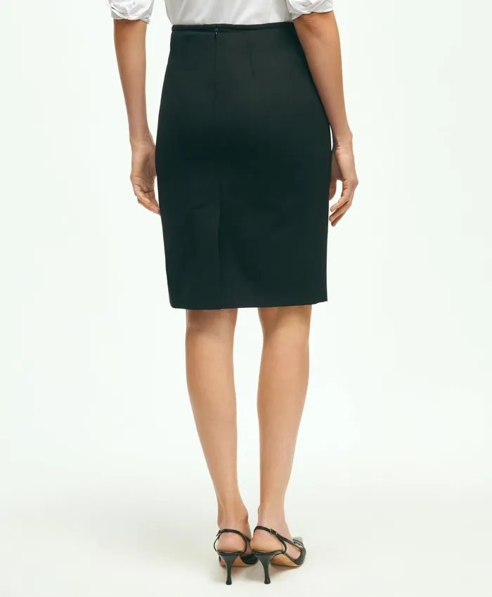 Women The Essential Brooks Brothers Stretch Wool Pencil Skirt Black Brooks Brothers Pants and Skirts