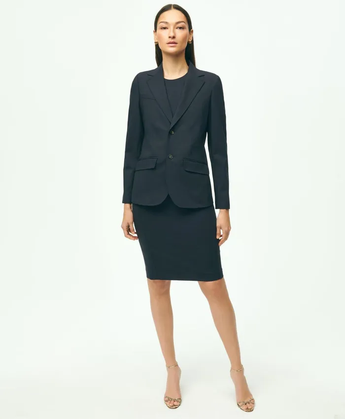 Women The Essential Brooks Brothers Stretch Wool Sheath Dress Navy Brooks Brothers Dresses