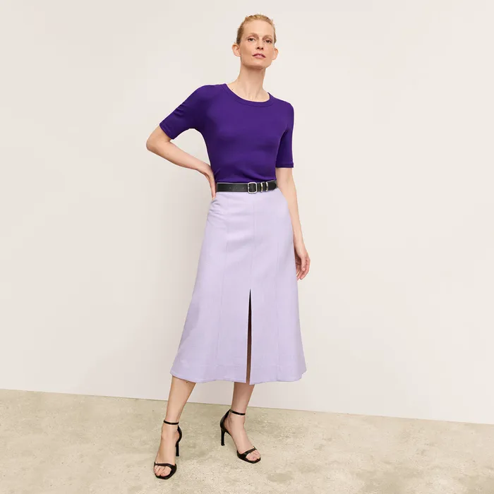 Women The Eva Skirt 8211 Stretch Tweed LilacIvory Skirts M M LaFleur