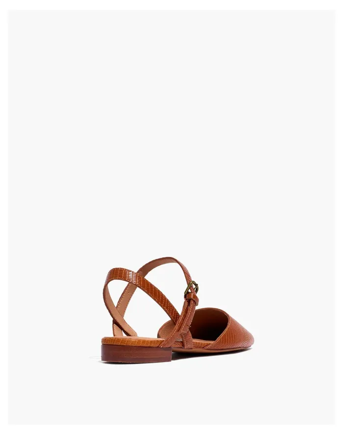 Women The Jeanne Slingback Flat In Lizard Embossed Leather Warm Nutmeg Madewell Flats Women The Jeanne Slingback Flat In Lizard Embossed Leather Warm Nutmeg Madewell Flats