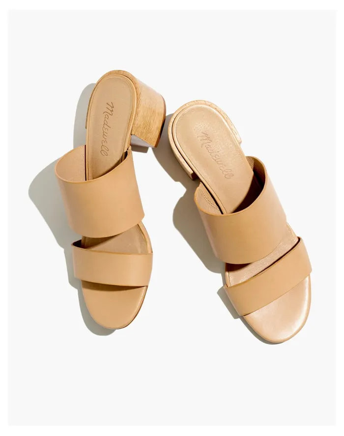 Women The Kiera Mule Sandal Vintage Beige Madewell Heels