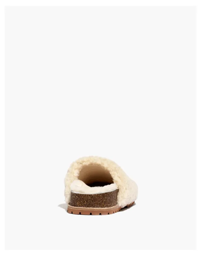Women The Layne Clog Mule In Shearling Bone Madewell Flats Women The Layne Clog Mule In Shearling Bone Madewell Flats