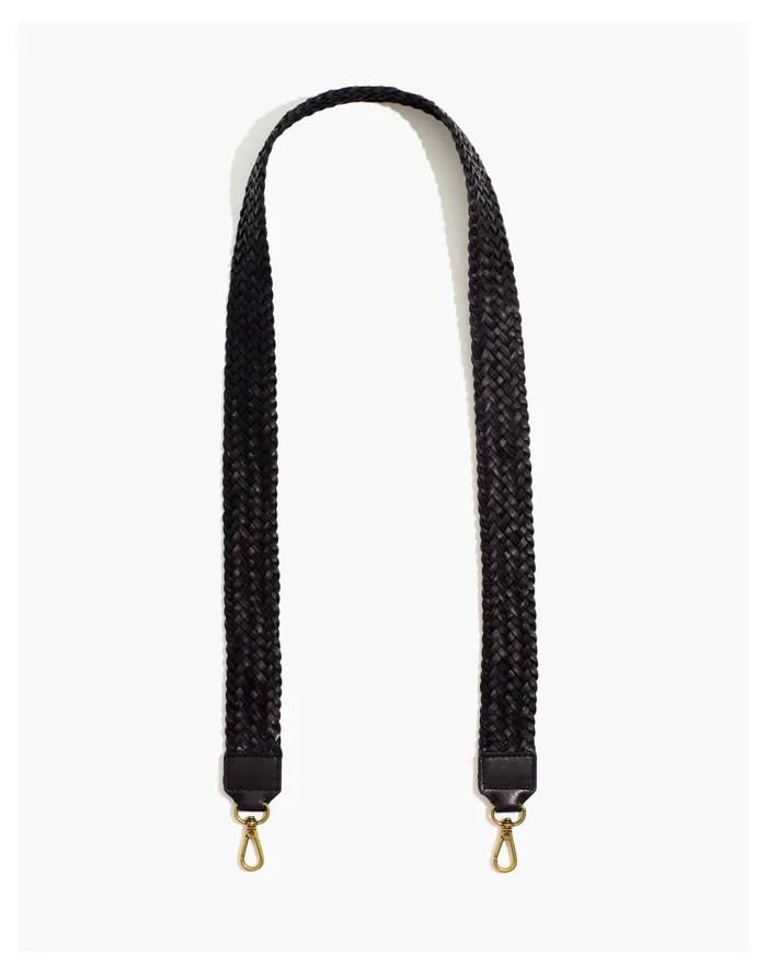 Women The Leather Crossbody Bag Strap True Black Madewell Bag Straps