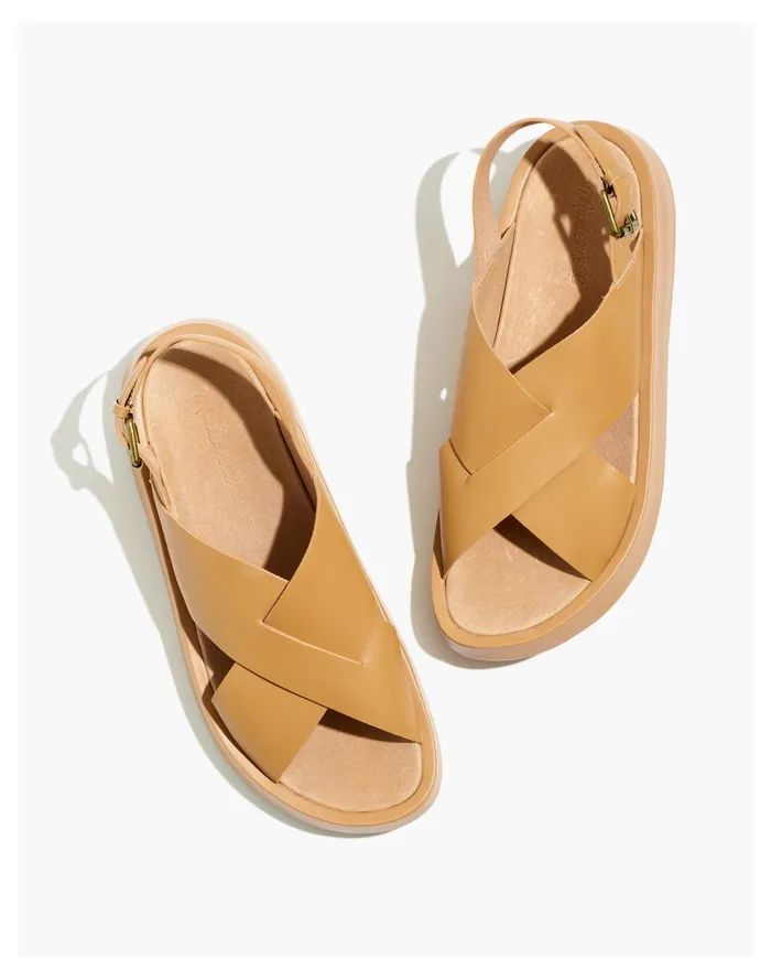 Women The Maeva Flatform Sandal Amber Brown Madewell Sandals