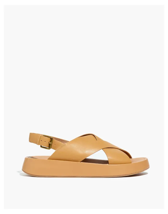 Women The Maeva Flatform Sandal Amber Brown Madewell Sandals Women The Maeva Flatform Sandal Amber Brown Madewell Sandals