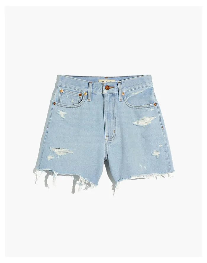 Women The Plus Curvy Momjean Short In Flintwood Wash Flintwood Wash Madewell Shorts