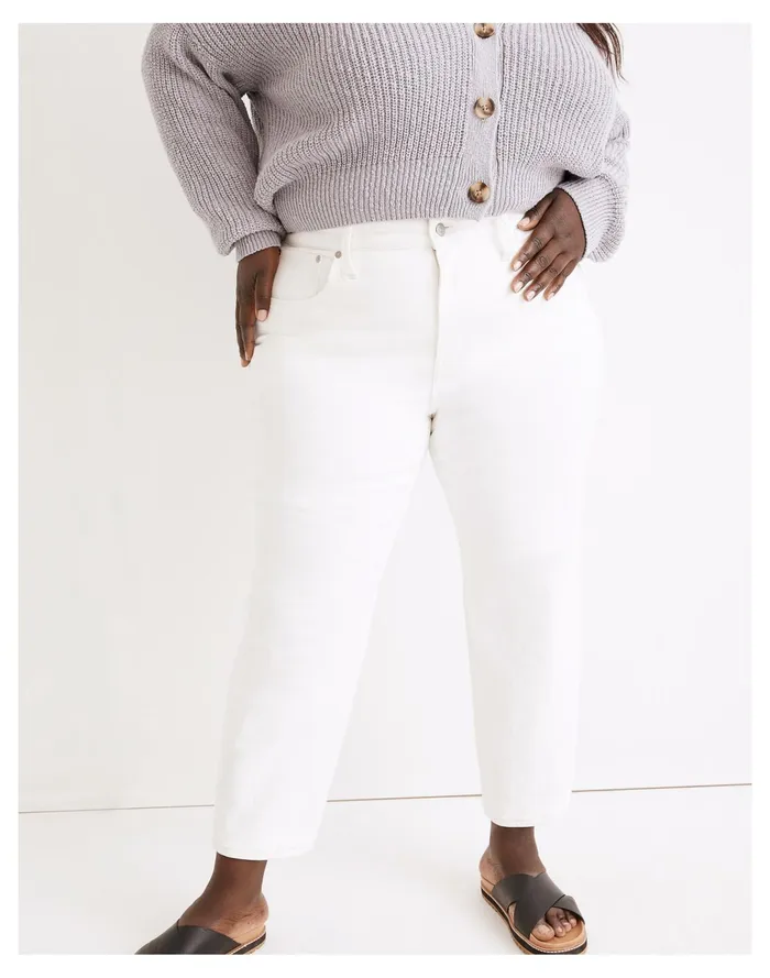 Women The Plus Curvy Perfect Vintage Jean In Tile White Tile White Madewell Jeans Women The Plus Curvy Perfect Vintage Jean In Tile White Tile White Madewell Jeans