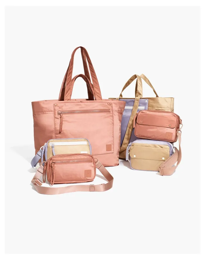 Women The Resourced Tote Bag In Colorblock Earthen Sand Multi Madewell Luggage and Travel Women The Resourced Tote Bag In Colorblock Earthen Sand Multi Madewell Luggage and Travel