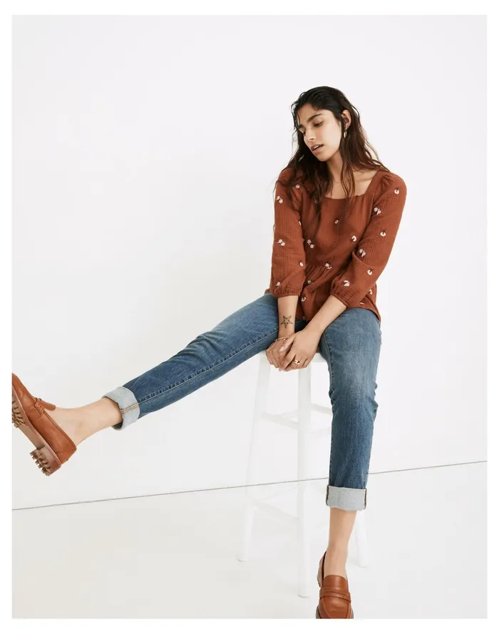 Women The Slim Boyjean In Fearn Wash Fearn Wash Madewell Jeans