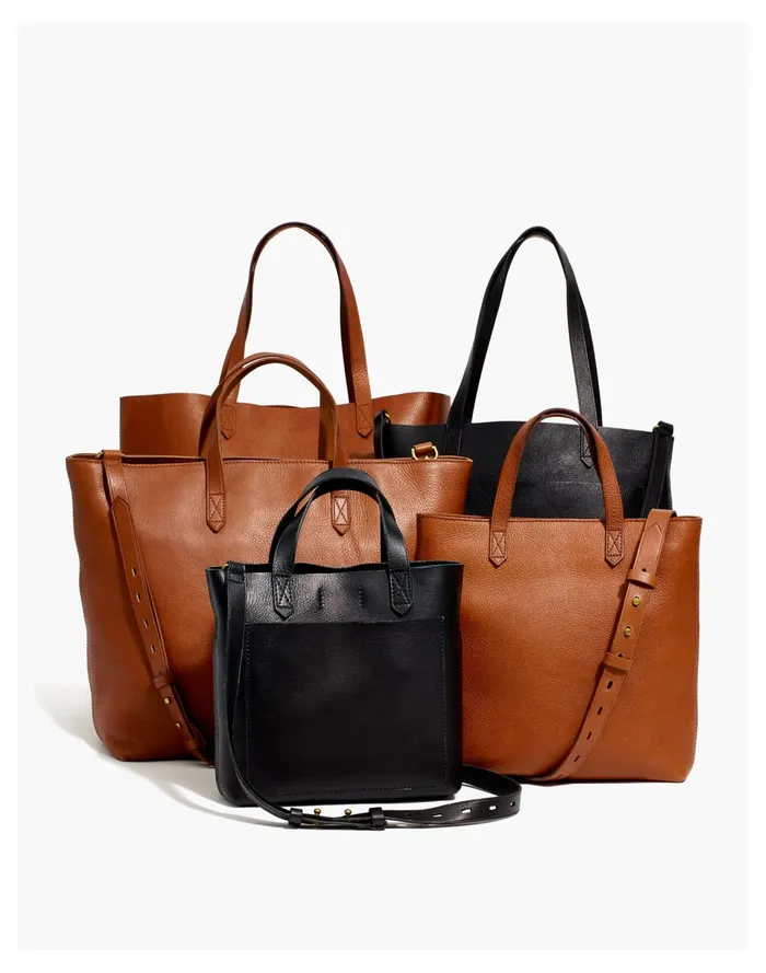 Women The Zip Top Medium Transport Tote True Black Madewell Bag Straps Women The Zip Top Medium Transport Tote True Black Madewell Bag Straps