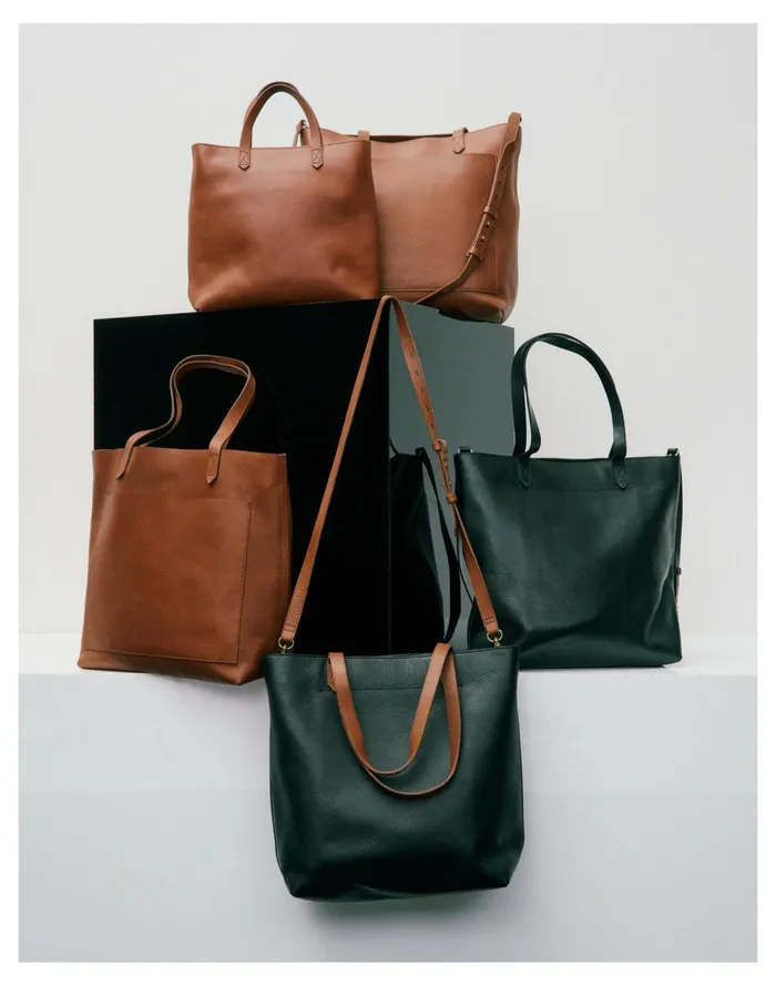 Women The Zip Top Medium Transport Tote True Black Madewell Bag Straps Women The Zip Top Medium Transport Tote True Black Madewell Bag Straps