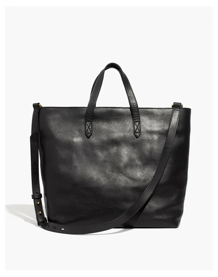 Women The Zip Top Transport Carryall True Black Madewell Bag Straps