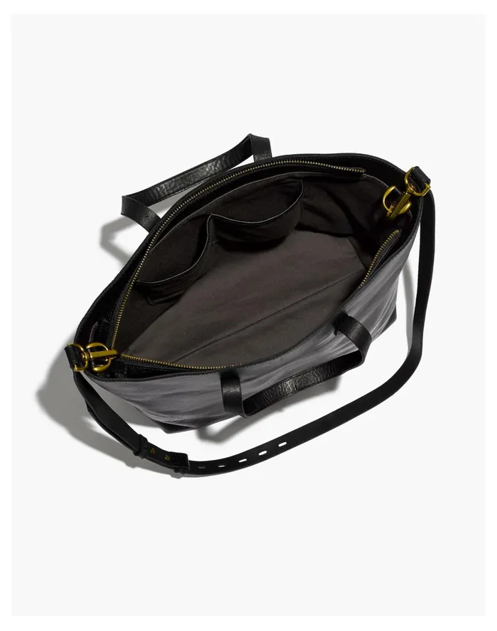 Women The Zip Top Transport Carryall True Black Madewell Bag Straps Women The Zip Top Transport Carryall True Black Madewell Bag Straps