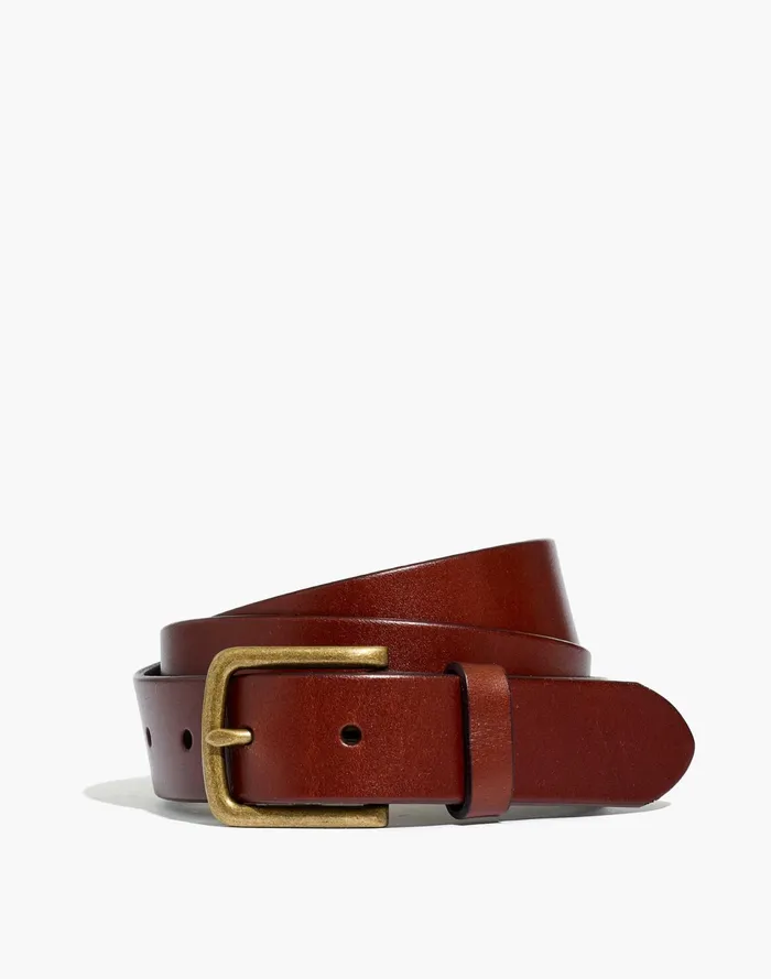Women Thin Leather Belt Rich Brown Madewell Belts