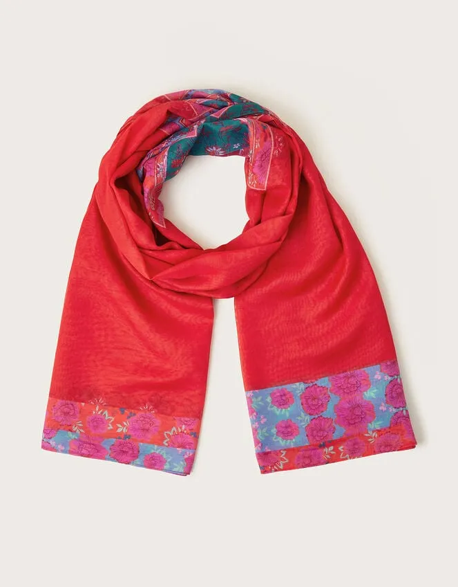 Women Tile Print Lightweight Scarf Monsoon Scarves