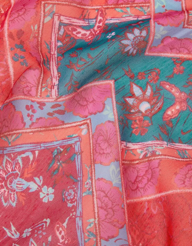 Women Tile Print Lightweight Scarf Monsoon Scarves