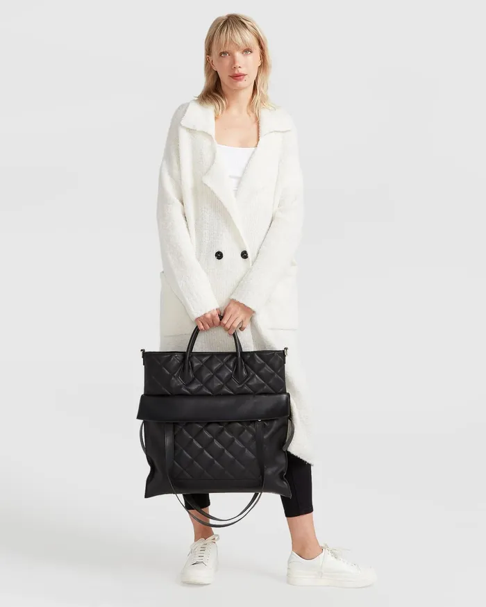 Women Tops Belle and Bloom Born To Run Sustainable Sweater Coat 8211 White